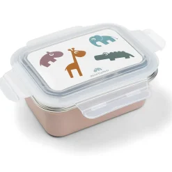 Boîte à goûter inox Deer friends Rose