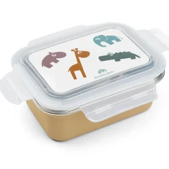 Boîte à goûter inox Deer friends Moutarde