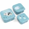 Boîte à goûter lot de 3 Tiny farm Bleu