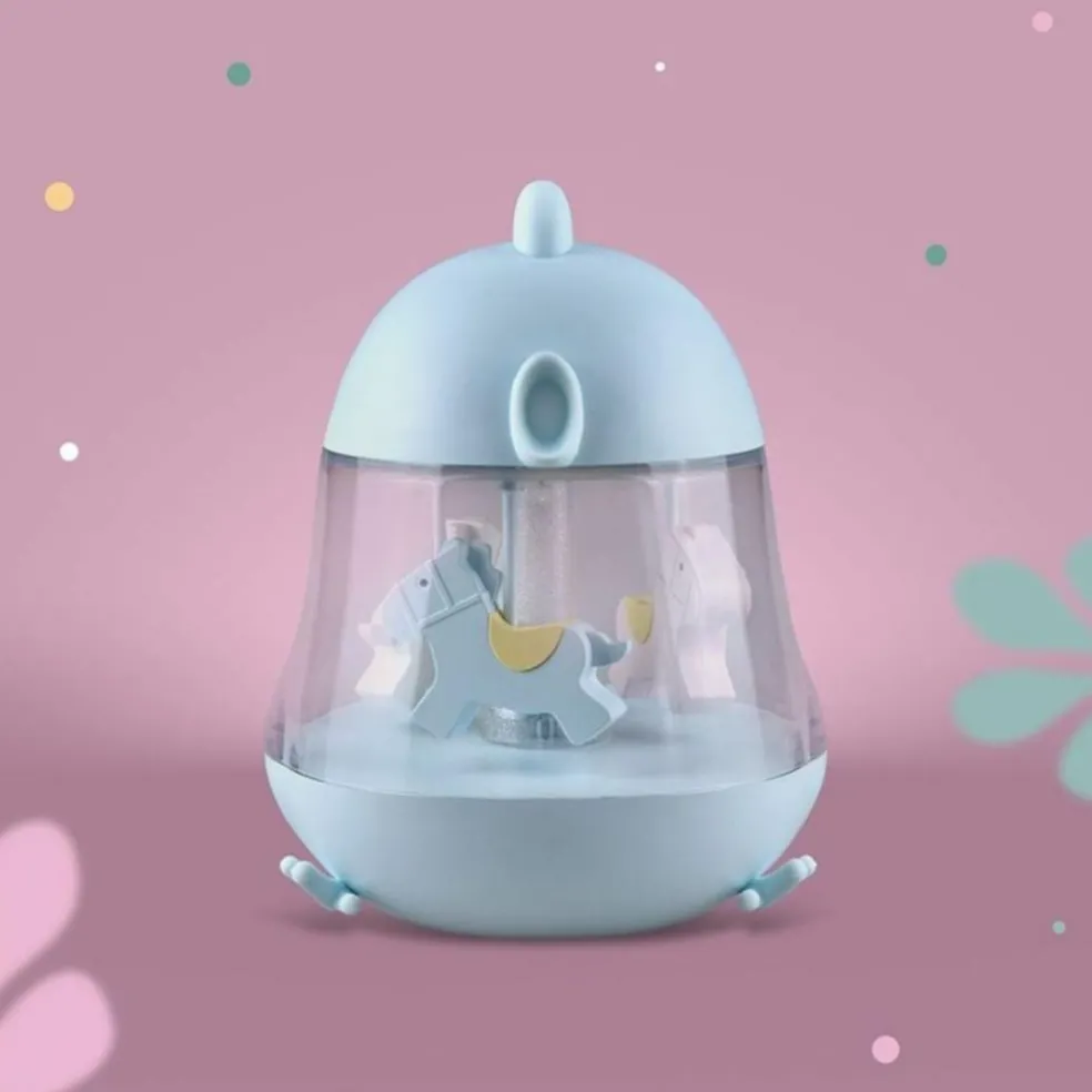 Boîte à musique Carrousel Bleue