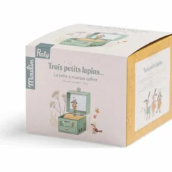 Boîte à musique coffret Trois petits lapins