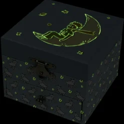 Boîte à musique cube Le Petit Prince bleu clair