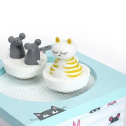 Boîte à musique magnétique chat et souris