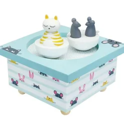 Boîte à musique magnétique chat et souris