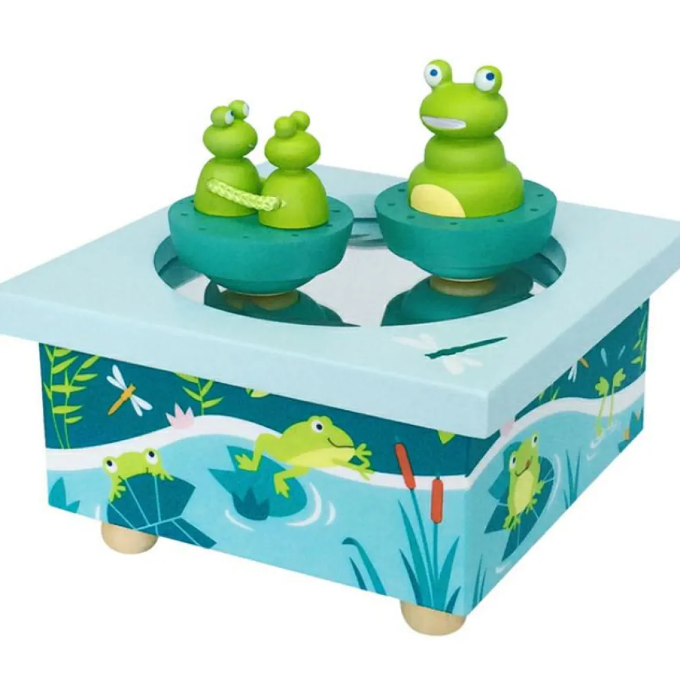 Boîte à musique magnétique famille des grenouilles