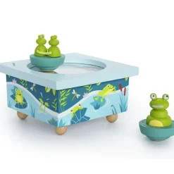 Boîte à musique magnétique famille des grenouilles