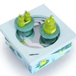 Boîte à musique magnétique famille des grenouilles