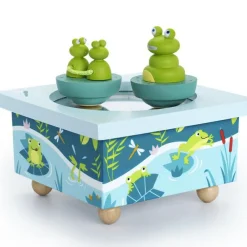 Boîte à musique magnétique famille des grenouilles