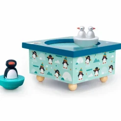 Boîte à musique magnétique famille pingouins