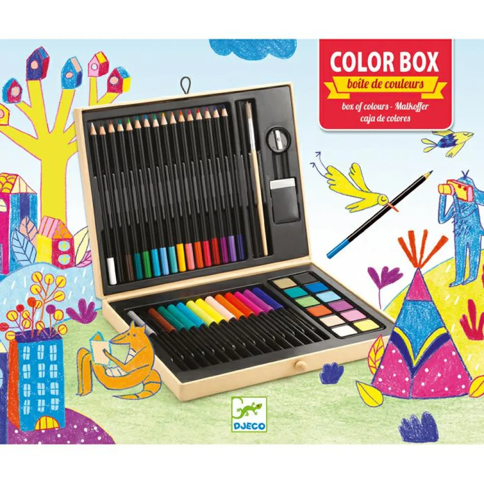 Boîte de couleurs pour dessiner, colorier et peindre