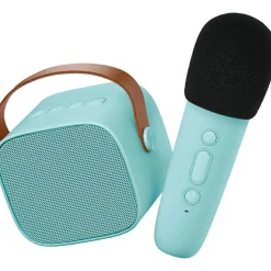 Boîte karaoké enceinte et micro Bleu