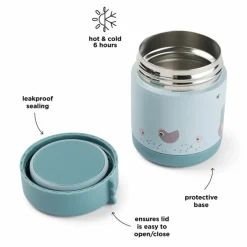 Boîte repas isotherme Tiny farm Bleu (300 ml)