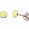 Boucles d'oreilles Cercle laqué Jaune (argent)