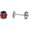 Boucles d'oreilles Coccinelle (argent)