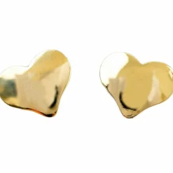 Boucles d'oreilles coeur (or jaune 750°)