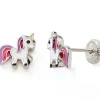 Boucles d'oreilles Easy Viss Licorne laqué (argent 925)