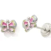 Boucles d'oreilles Easy Viss Papillon multicolore (argent 925)