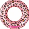 Bouée Léopard rose et doré (55 cm)