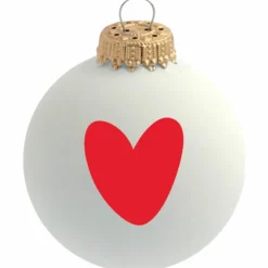 Boule de Noël Coeur rouge (personnalisable)