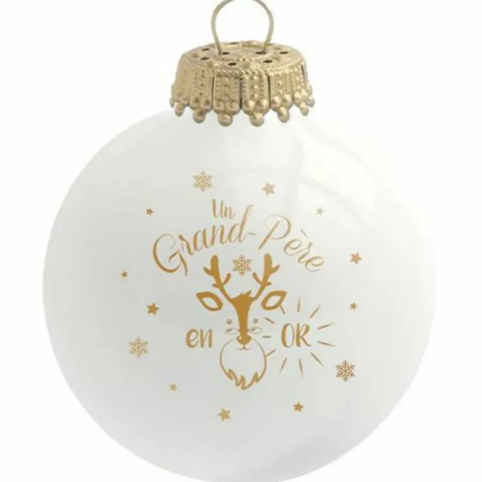 Boule de Noël Grand-père en or