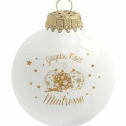 Boule de Noël Joyeux Noël Maîtresse