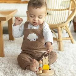 Boulier en bois avec tour à empiler