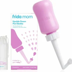 Bouteille de lavage périnéale renversée