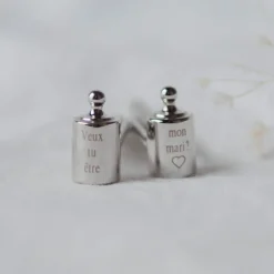Boutons de manchette Mon Petit Poids personnalisable (laiton)