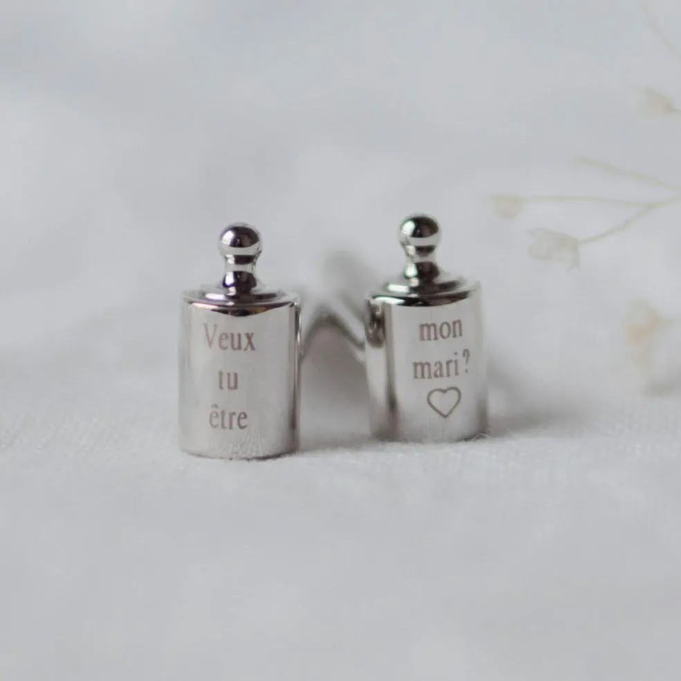 Boutons de manchette Mon Petit Poids personnalisable (laiton)