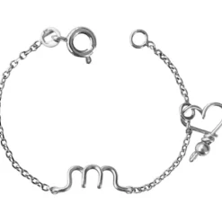 Bracelet chaîne La petite minuscule argent (personnalisable)