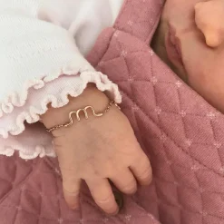 Bracelet chaîne La petite minuscule goldfilled rose (personnalisable)