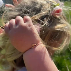 Bracelet chaîne La petite minuscule goldfilled rose (personnalisable)