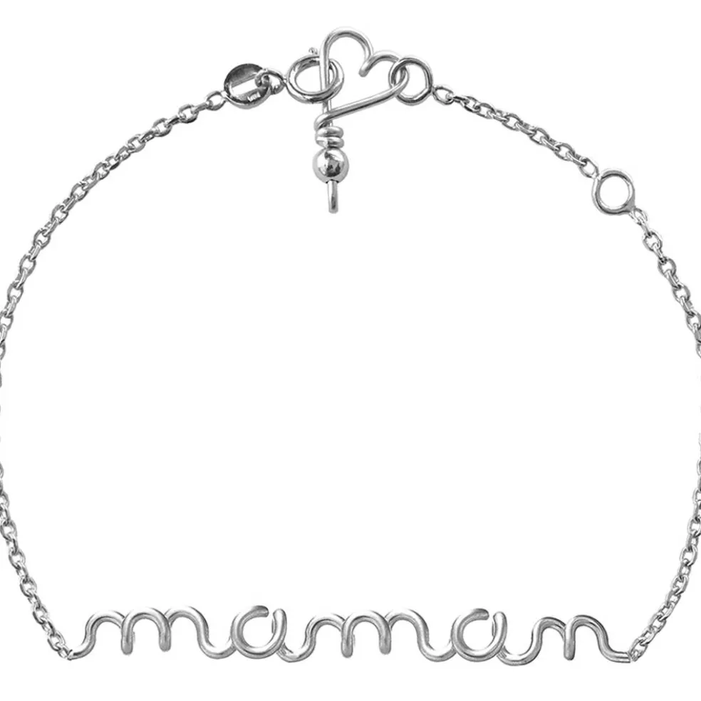 Bracelet chaîne Maman S (argent massif 925)