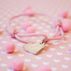 Bracelet cordon enfant Kids coeur (argent 925°)