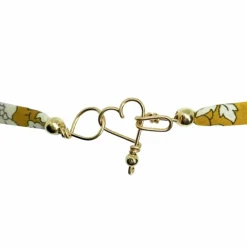 Bracelet cordon liberty Maman goldfilled jaune (personnalisable)