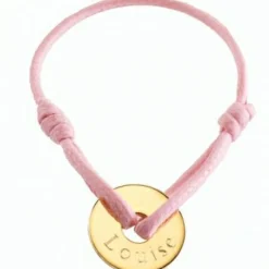 Bracelet cordon Mini Jeton (plaqué or jaune)