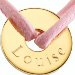 Bracelet cordon Mini Jeton (plaqué or jaune)