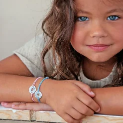 Bracelet cordon Mini jeton étoile (argent 925°)