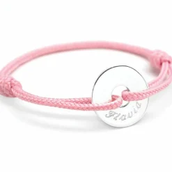 Bracelet cordon Mini jeton (argent 925°)