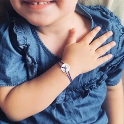 Bracelet cordon Mini jeton (argent 925°)