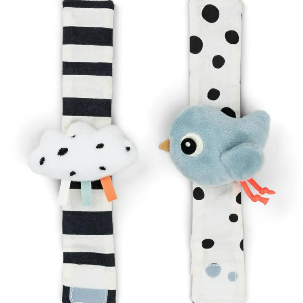 Bracelet hochet lot de 2 Happy clouds Bleu