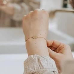 Bracelet médaille Madelaine (plaqué or jaune)