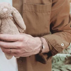 Bracelet Mon Petit Poids en argent rhodié (personnalisable)