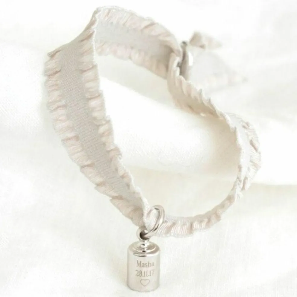 Bracelet Mon Petit Poids en argent rhodié (personnalisable)