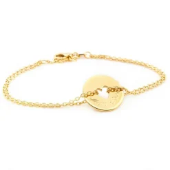 Bracelet Poème coeur (plaqué or jaune)