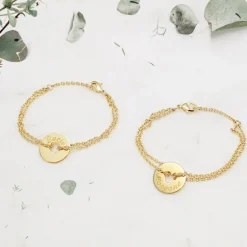 Bracelet Poème coeur (plaqué or jaune)