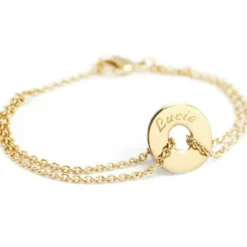 Bracelet Poème (plaqué or jaune)