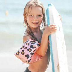 Brassards de natation Léopard rose et doré (2-6 ans)
