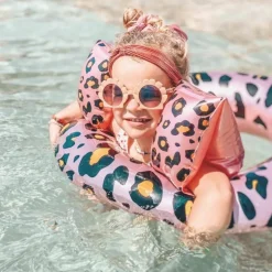 Brassards de natation Léopard rose et doré (0-2 ans)