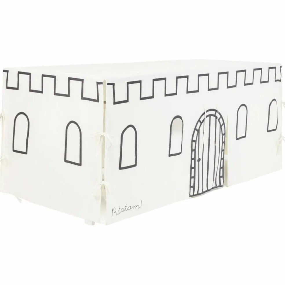 Cabane de table Château Noir et Beige (90 x 200 cm)